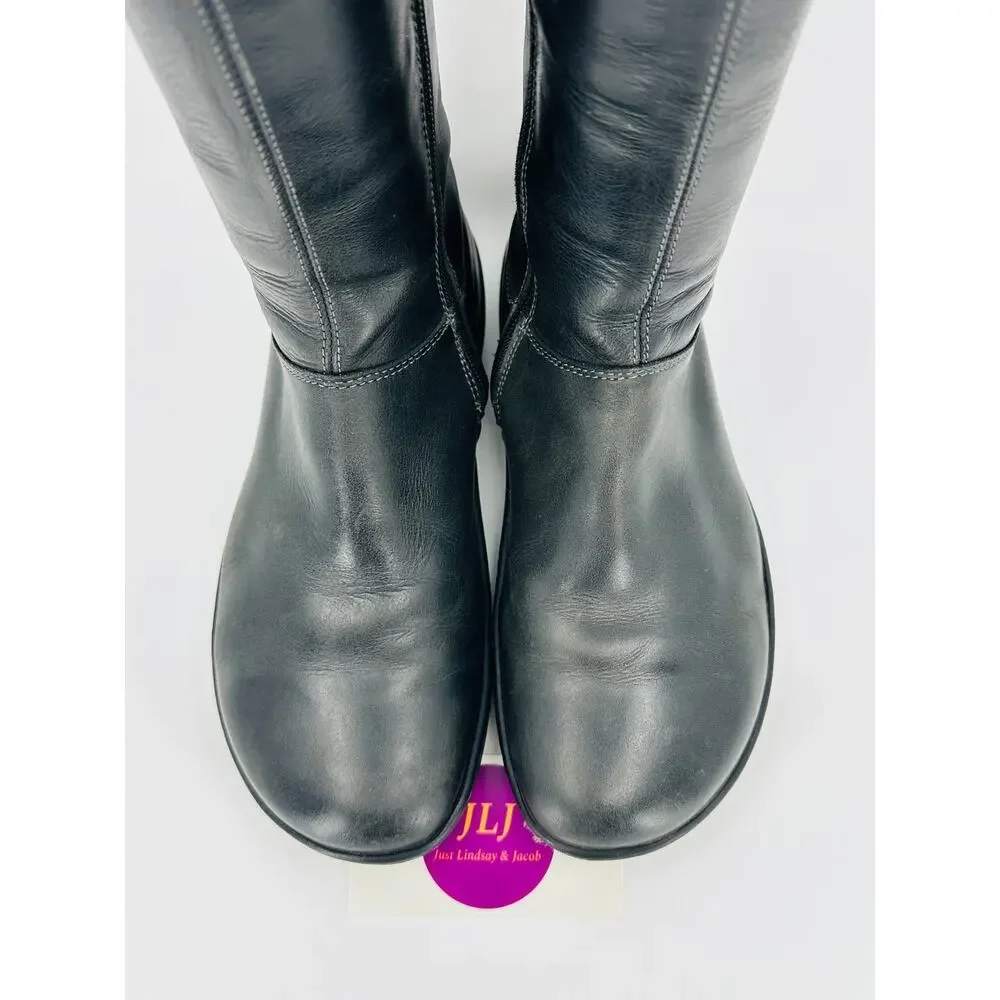 Birkenstock Women's Farmington Black Leather Riding Boots Size 38 EU/ 7-7.5 US